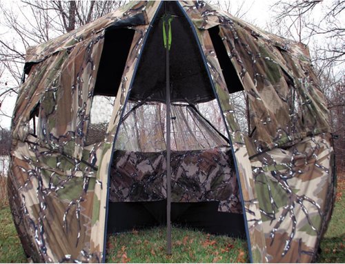 HME Durable Reliable Adjustable Protective Center Support System Hunting Ground Blind Support Pole - Fits Any Hub-Style Blind