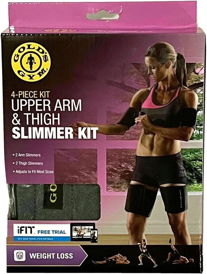 Gold's Gym Upper Arm & Thigh Slimmer Kit (4-piece Kit) "Adjusts to Fit Most Sizes" - Lose Excess Water Weight Fast & Easy