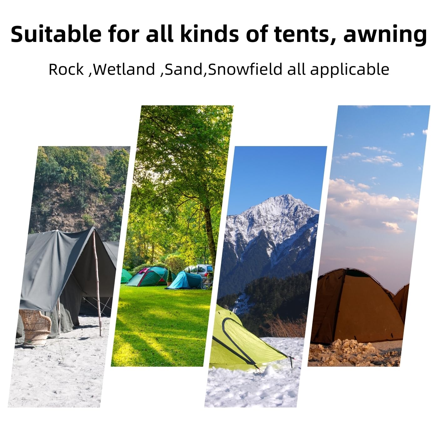 8" Tent Stakes Heavy Duty Metal Threaded Tent Spikes Ground Stakes Tent Pegs Camping Stakes, Tent Stakes for Outdoor Camping…