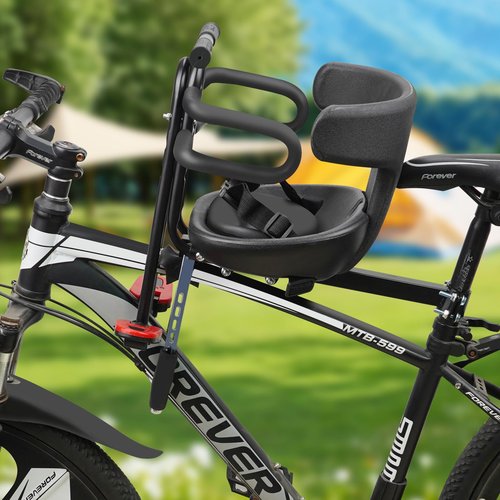 YouTeMei Baby Bike Seat Toddler Bike Seat for Adult Bike Bike Attachment for Toddlers 1-3 Front Mounted Child Bike Seat Kids Bike Seat Child Bike Seat Toddler Bike seat for Adult Bike