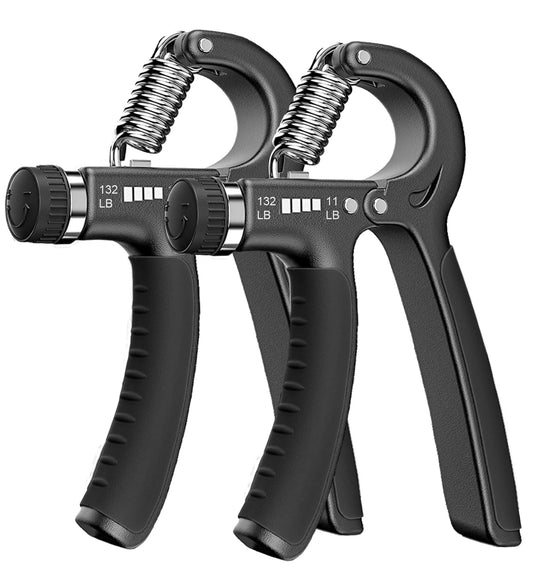 FLYFE Grip Strength Trainer 2 Pack 11-132 lbs, Hand Grip Exerciser Strengthener with Adjustable Resistance, Forearm Strengthener, Hand Exerciser for Muscle Building and Injury Recovery