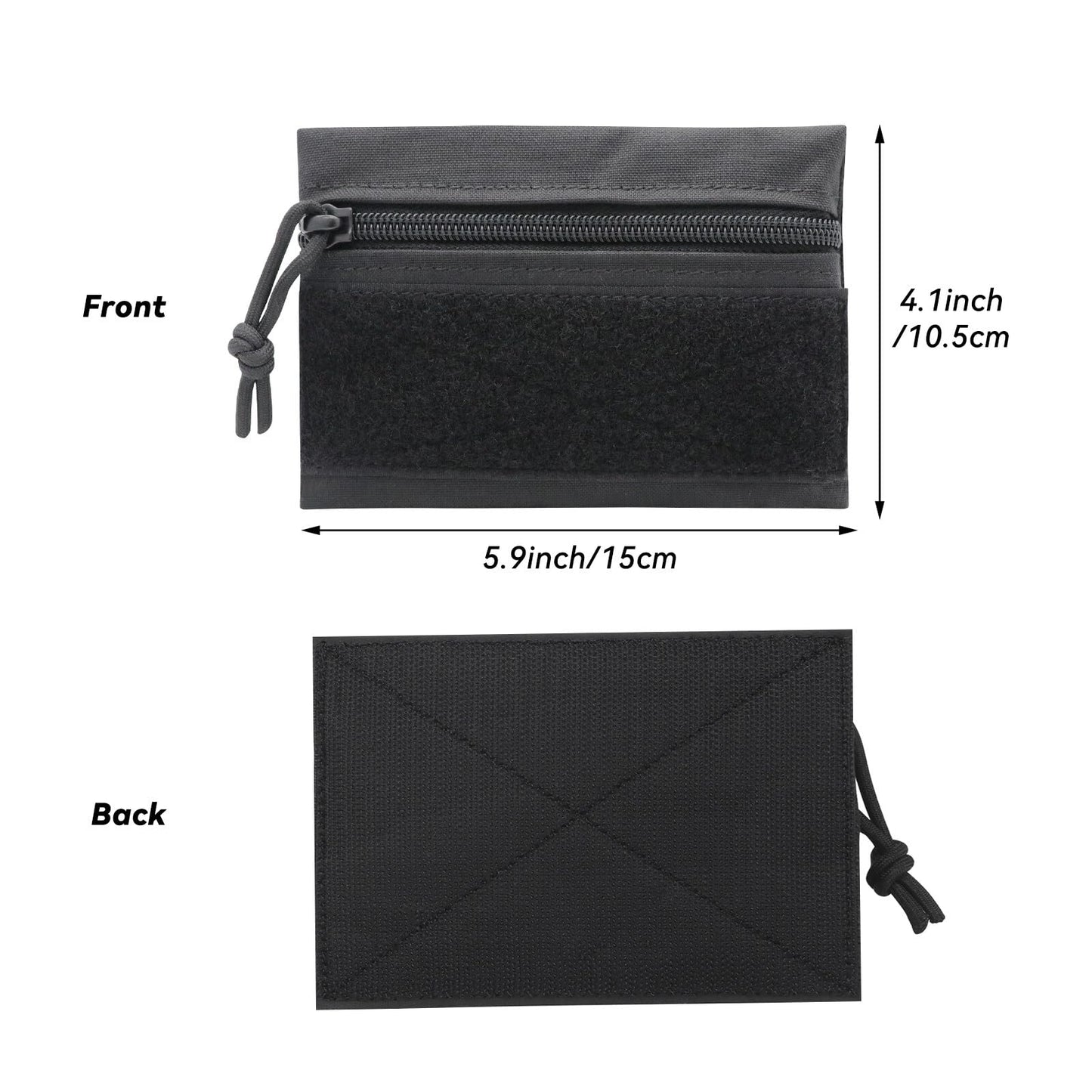 Qavctw Tactical Admin Pouch Bag with Hook and Loop Tool Storage Bag Snack Pouch Candy Bag Hanging Pouches Backpack Accessory Pouch