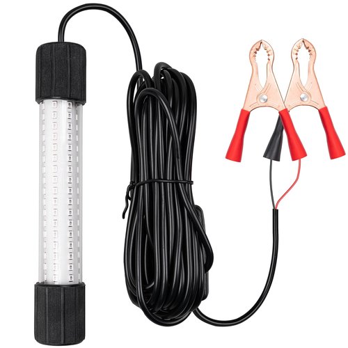 ReeMoo 12V 126 LEDs 13W Fishing Light Underwater Night Fishing Lure Finder Light Green Submersible Fishing Lights with 5M Power Cord for Pool Boat Sea Ice Fishing Attractants More Fish