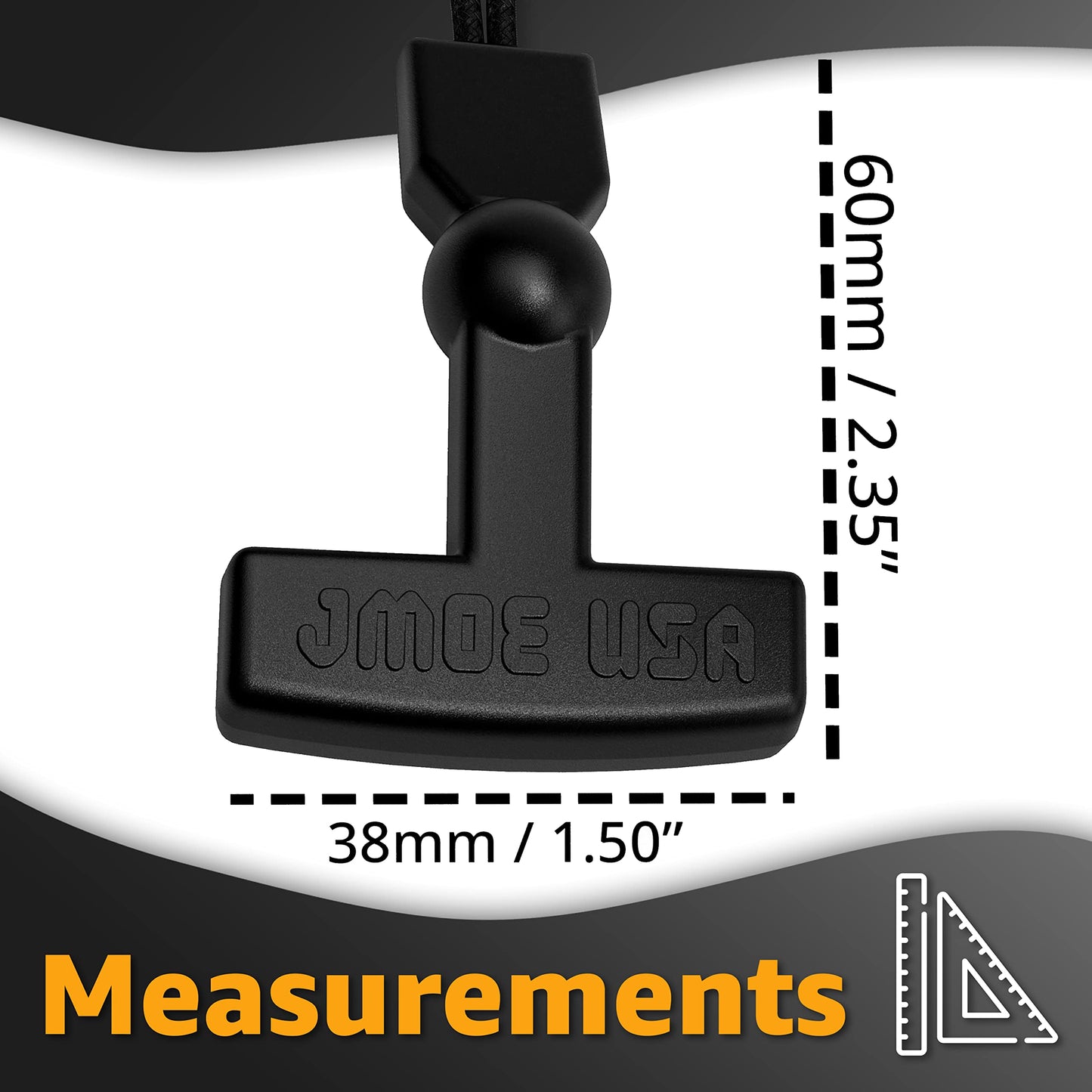 Jmoe USA Zipper Pulls for Yeti Hopper Flip, RTIC Soft Cooler, Day Cooler, Backpack, and Totes | Made of Tough Military Grade Paracord and Rigid Plastic | Improved Ergonomic Design | 2-Pack