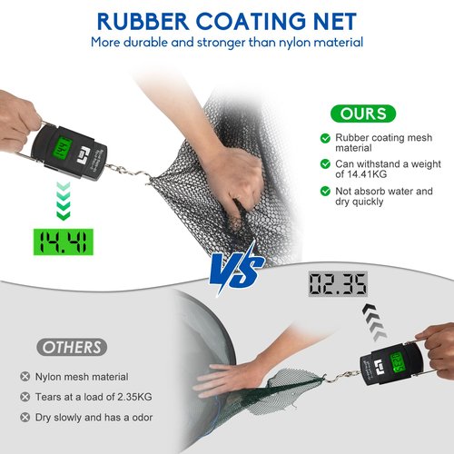 QualyQualy Foldable Fishing Net, Landing Fishing Pier Nets, Drop Net for Pulling Up Fish with Rope, Portable Bridge Fishing Net for Minnows, Crawfish, Shrimp, Top Dia. 39.4“
