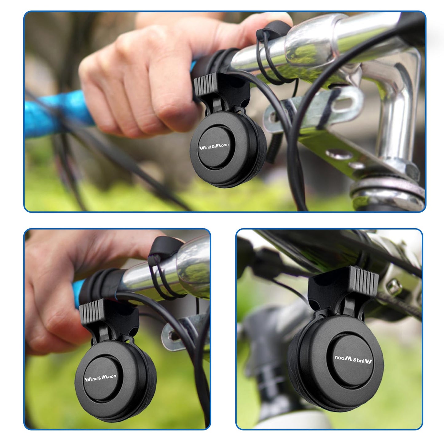 YOUNGFLY Electric Bike Horn Bicycle Bell, 120db Electronic Bicycle Horn with USB Waterproof Plug 4 Sound Modes, for Kids Boys Adults Mountain Bike Accessories