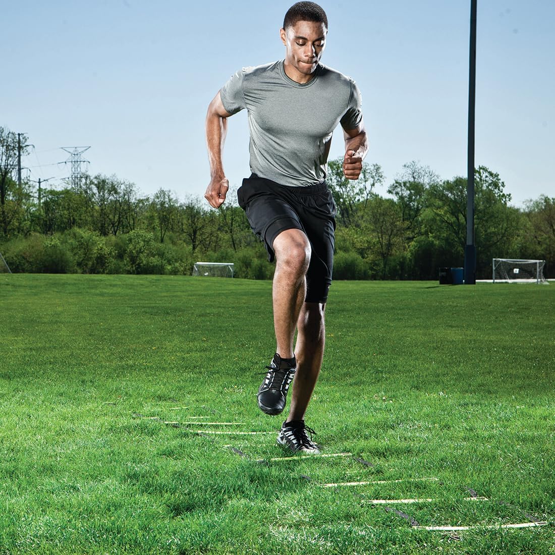 Speed Ladder - Speed and Agility Training for Basketball, Football, Soccer - Footwork Improvement, Coordination, Quickness, Athletic Training - Leg Strength, Body Control, Foot Control Trainer