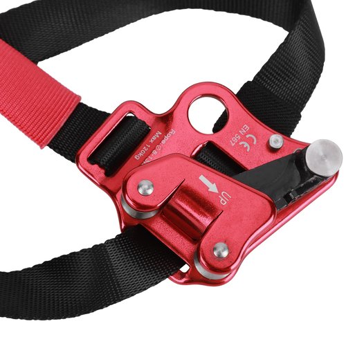 XHIKOWAT Aviation Aluminum Lightweight Climbing Foot Ascender Red Right Foot Riser for Mountaineering Rock Climbing Rescue Work (Right Foot Ascender/red),Other Extreme Sports Equipment