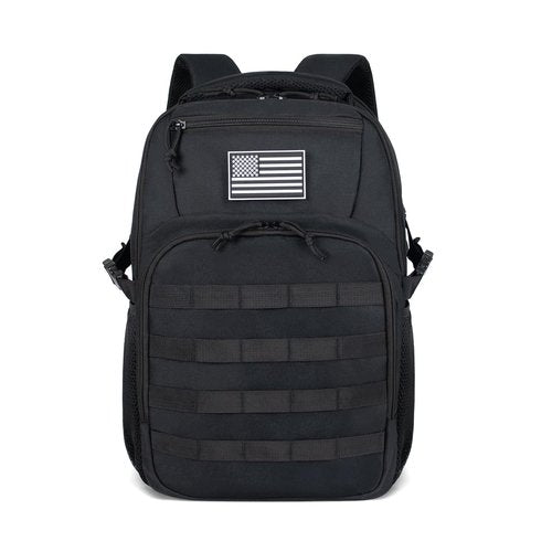 TBNBO Military Tactical Backpack for Travel Hiking,Black Backpack for Men with Bottle Holder, 30L Small Laptop Backpack for Work, Men's Assault Bag Back Pack