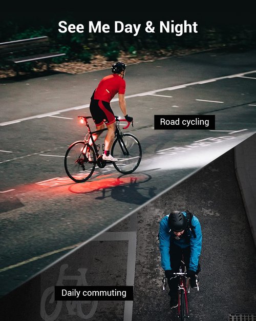 Magicshine SEEMEE 200 V3.0 USB C Rechargeable Bike Tail Lights,200 Lumens Max Output,360° Visibility Bicycle Lights, Smart Brake Sensor IPX6 Waterproof Rear Bike Lights 5 Modes for Road Urban Cyclists