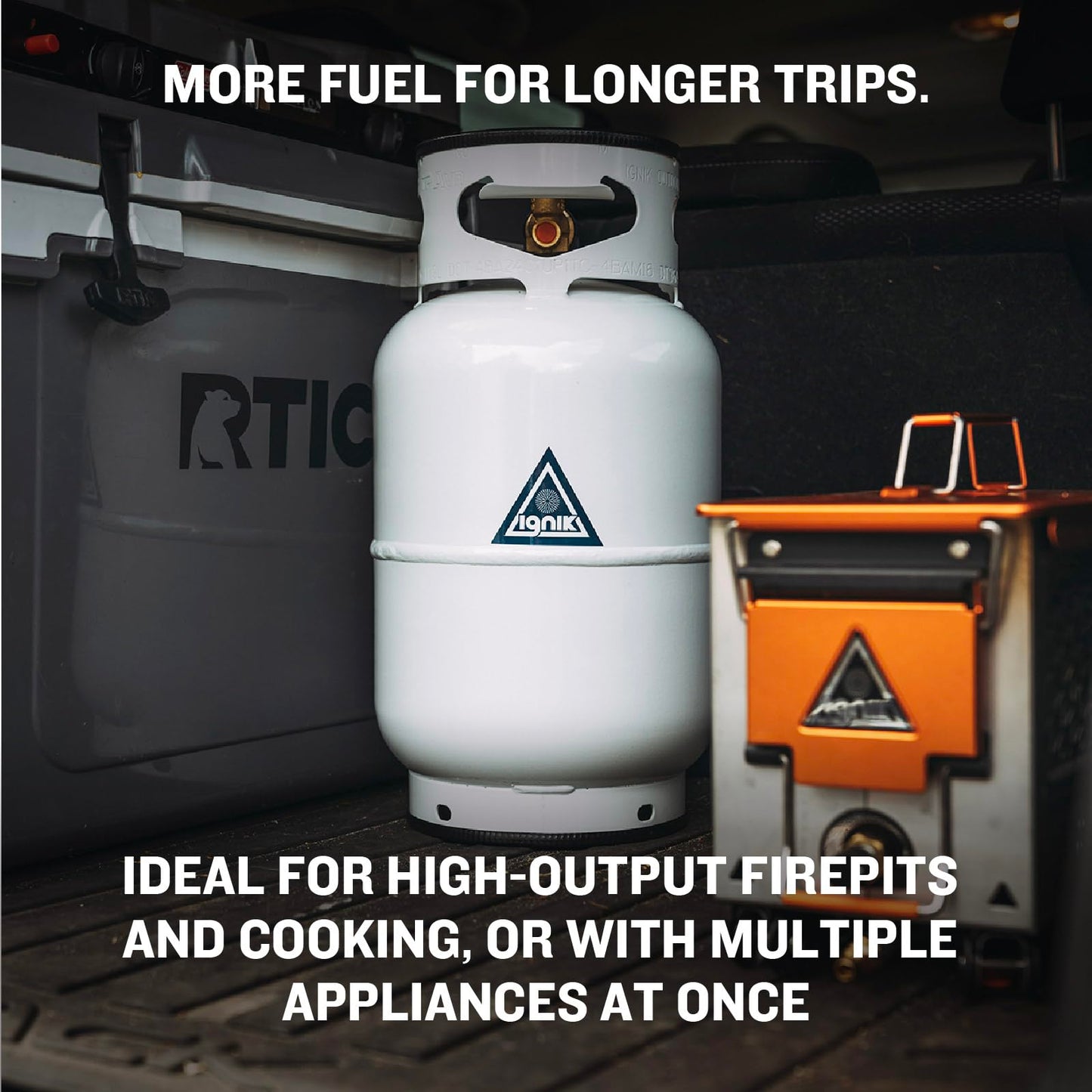 Ignik Refillable Gas Growler Propane Tank, 10-Pound - White