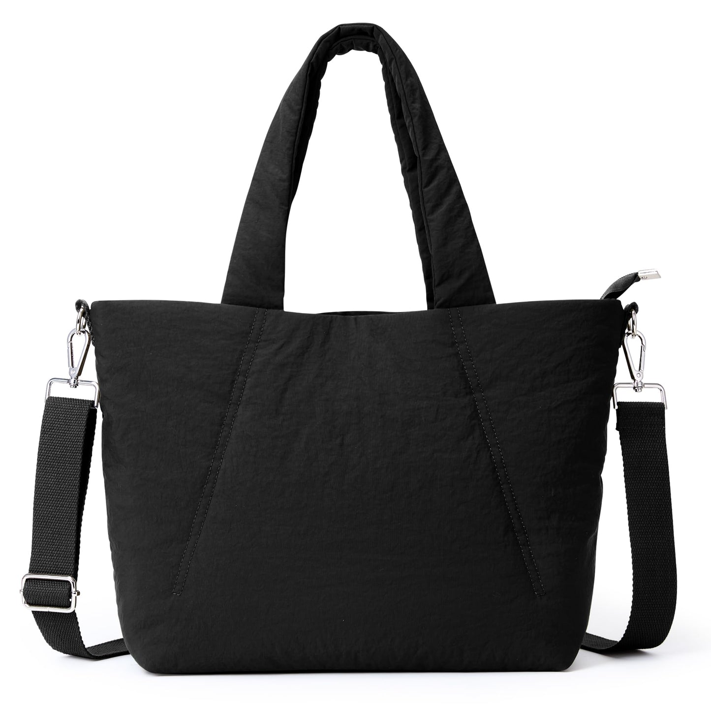 KALIDI Quilted Carryall Tote Bag, Large Puffer Crossbody Women Handbags Shoulder Soft Fluffy Lightweight Travel