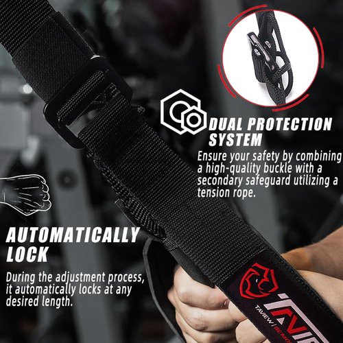 Tricep Rope Adjustable Cable Attachment (13-28 inches),Tricep Pull Down Rope Extension Straps Cable Crossover Accessories (Adjustable Length