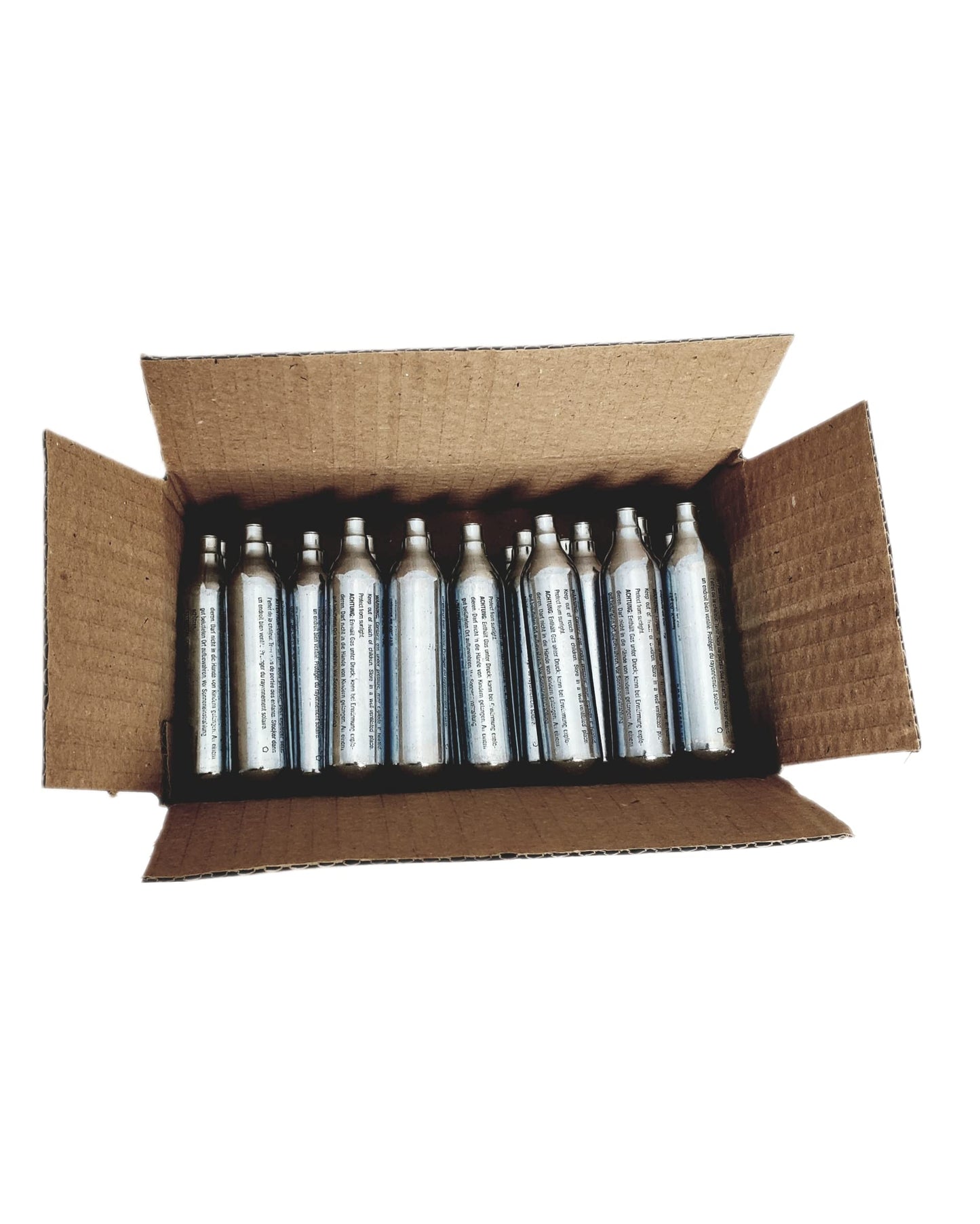 3Skull 12 Gram CO2 Cartridges for Paintball and Airsoft, Silver - Pack of 10