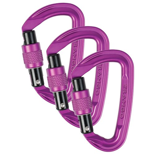 Trango - Superfly EVO Screwlock Carabiner, Purple, 3 Pack