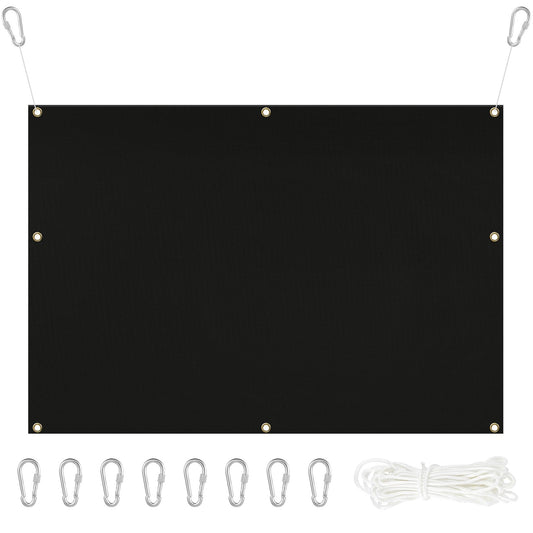 Silipull Archery Backstop Netting Heavy Duty with Rope and Hooks Slingshot Archery Net for Backyard Shooting Accessories(5 ft X 10 ft X 2 Mm, 45 Lbs,Black)