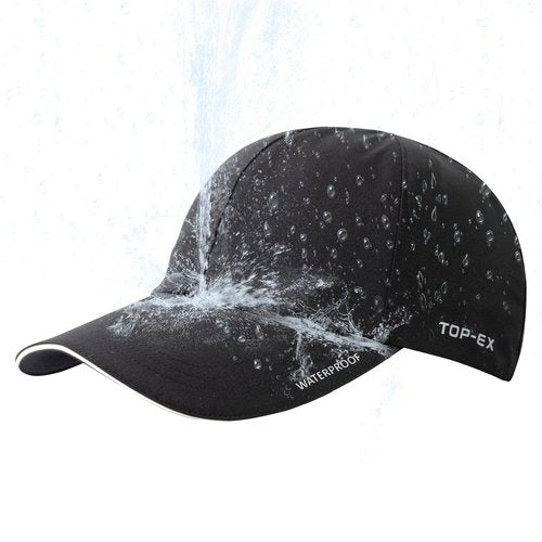 TOP-EX Large Waterproof Men Women Black Running Hydro Cooling Hat Baseball Cap for Big Heads