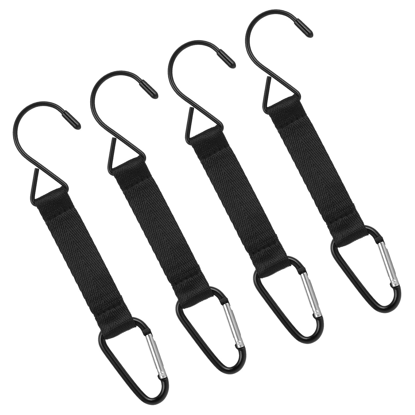 4 Pieces Fence Hooks for Baseball Tennis,Football Bag,Water Cup Backpack Nylon Safety Buckles Fence Hooks Multifunctional Hanging Buckles Metal Hooks for Softball Outdoor Sports Equipment
