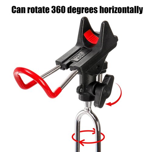 Nicunom 2 Pack Fishing Rod Holders - 360 Degree Adjustable Fishing Pole Rack Stand for Bank, Beach, Ground - Gifts for Men