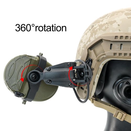 TACGZGJSM Ear Protection Electronic Shooting Earmuff Noise Canceling Headphones for ARC rail Helmets,huntting,airsoft (Army Green)