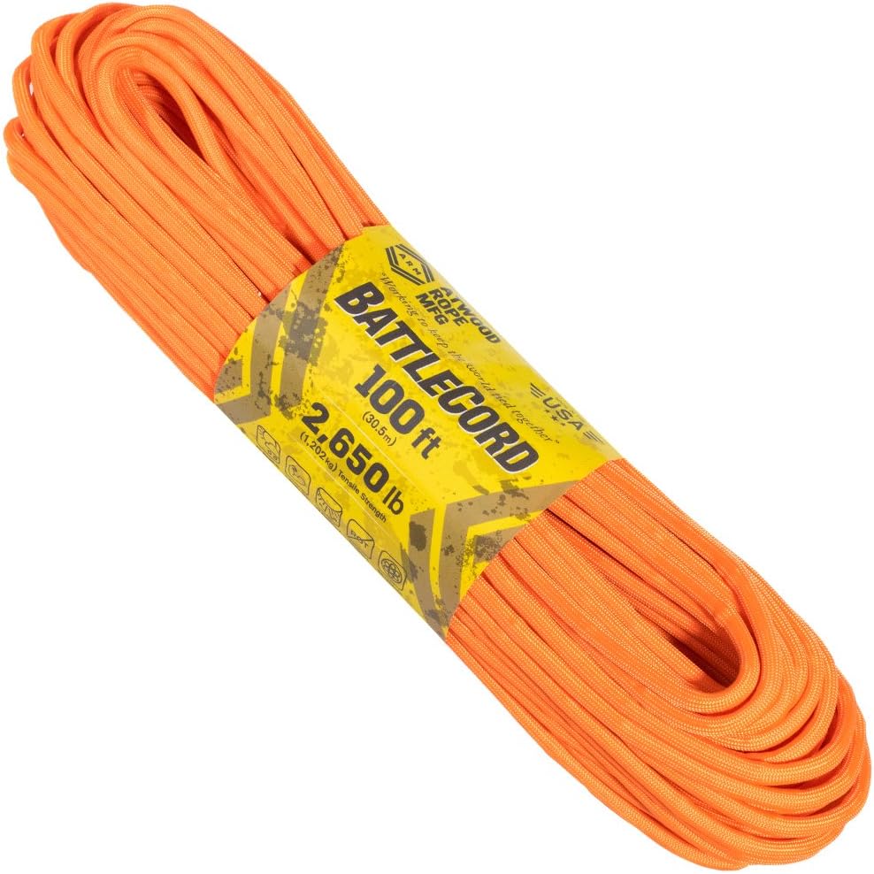 5.6mm BattleCord – Ultra Strong & Tough Rope – 2650lb Tensile Strength – USA Made