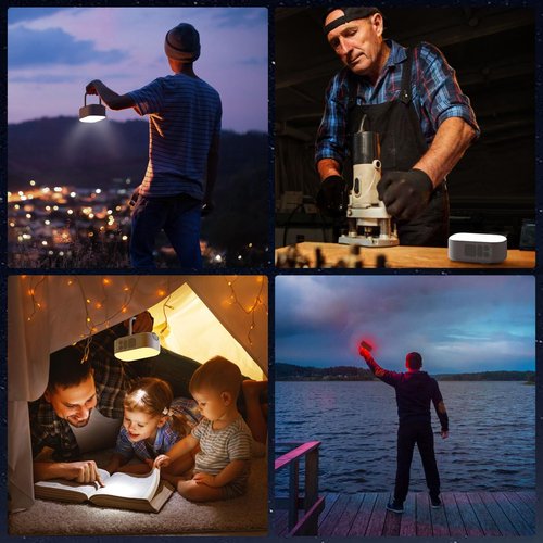 Camping Lantern,6400mAh LED Lantern Rechargeable,with 4 Light Modes,1000LM Tent Light & Hand-Crank lamp for Hurricane,Hiking,Camping,Emergency,Power Outages