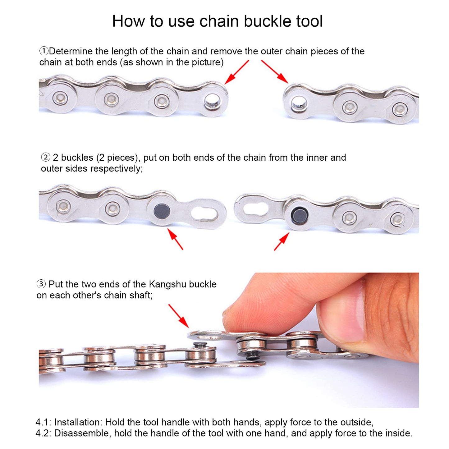 Bike Link Plier, Bike Link Opener Closer Plier Mini Bicycle Master Chain Removal Tool with Hook for MTB Road Chain Cleaning and Maintenance