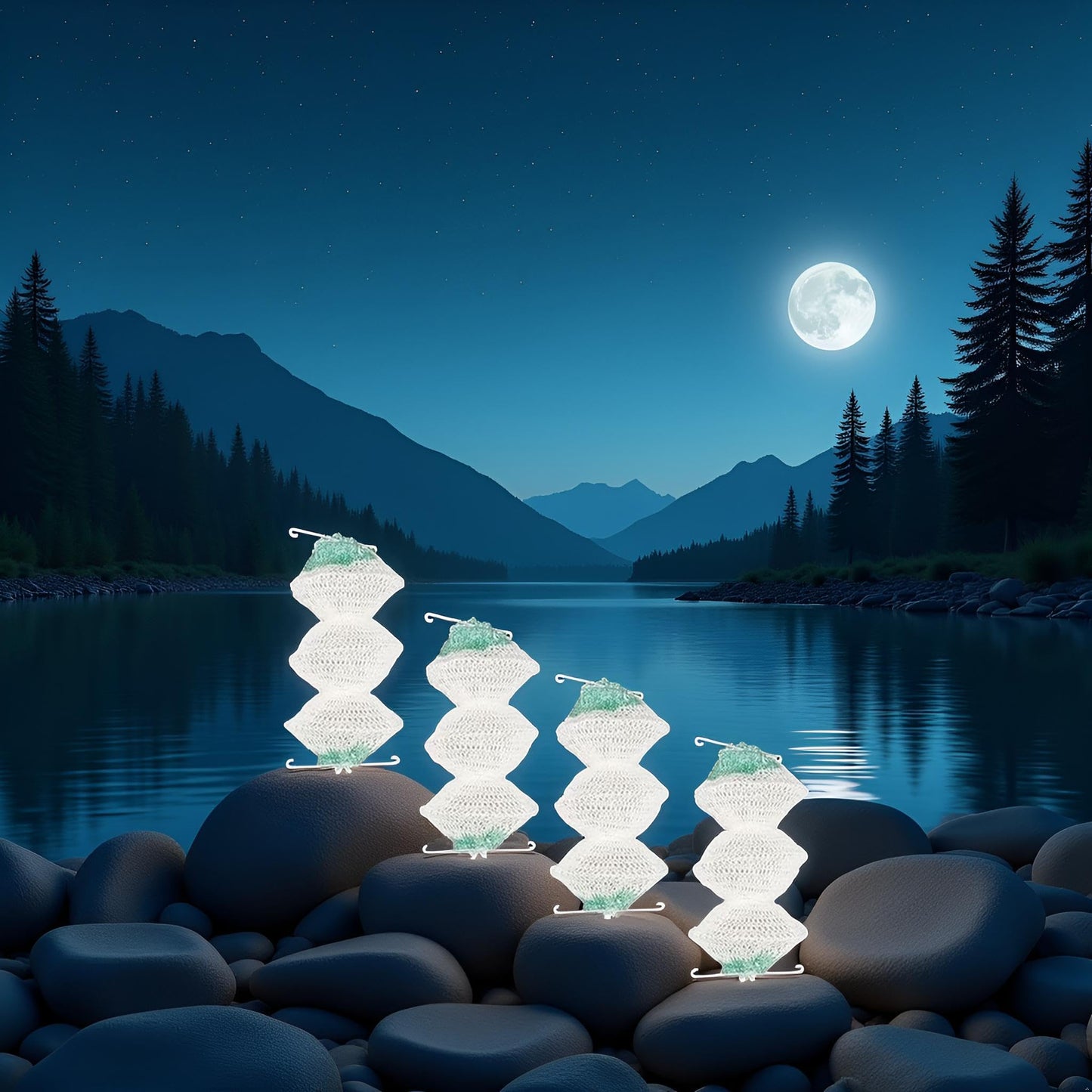 4 Pack White Lantern Mantles Bulk Accordion Shape 95 On Attractive design,Simplicty Fashionable Lantern Accessories,Lights and Lanterns