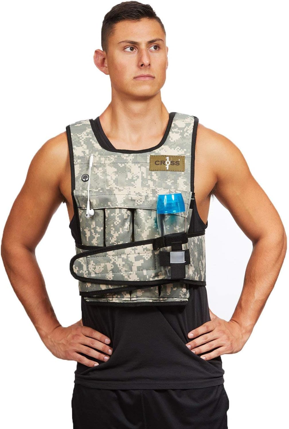 Adjustable Camouflage Weighted Vest Without Shoulder Pads