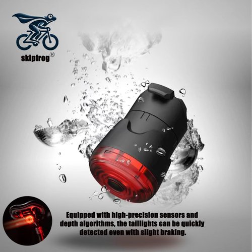 SkipFrog®Ultra Bright USB Rechargeable Bike Light Set by Aluminum Alloy, Bike Headlight LED 1500LM, LED Bike Lights Free Taillights, Light Mode Fits All Bicycles, Mountain,Road