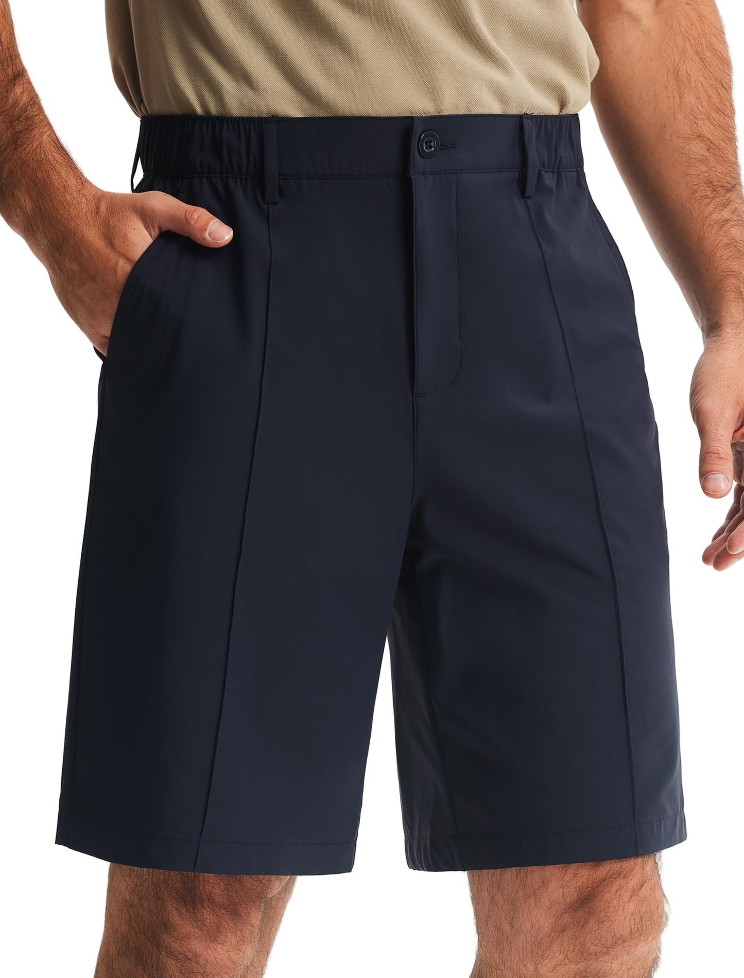 Libin Men's Classic Fit 9" Golf Shorts All Day Comfy Casual Shorts Quick Dry Lightweight Stretch Dress Travel Summer Clothing Work Outdoor Sports with Pockets Navy 32