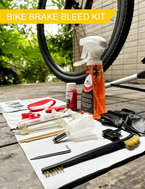 Ultrafashs Bike Brake Bleed and Cleaning Kit for Shimano Hydraulic Disc Brakes,Suitable for Mountain,Road Bicycle,with Brake Pads.Bike Brake Cleaner(10oz), Mineral Oil(2oz)