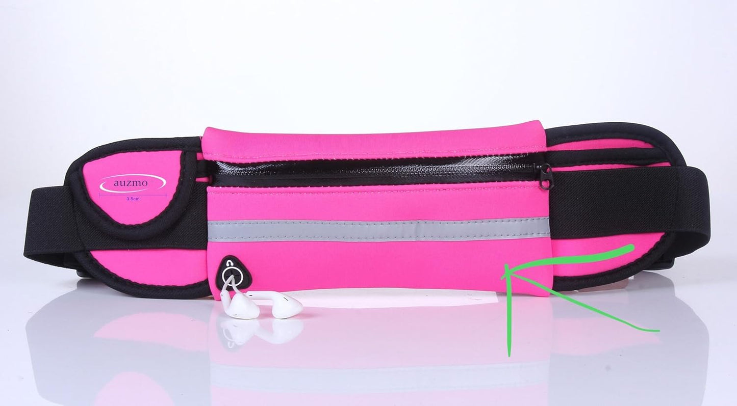 Running Belt Waist Pack - Water Resistant Runners Belt Fanny Pack for Hiking Fitness – Adjustable Running Pouch for Phones iPhone Android