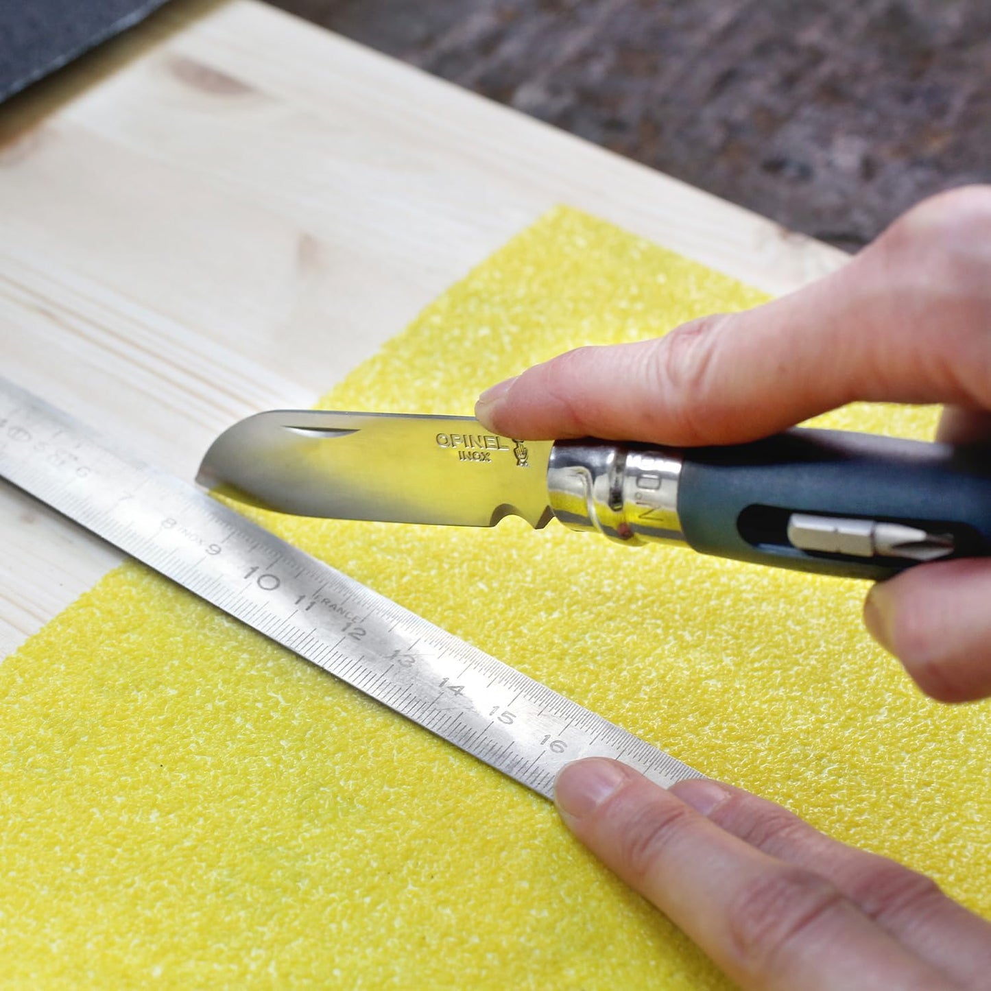 Opinel No.09 DIY - Stainless Steel Folding Pocket Knife and Multi-Tool, Wire Stripper, Screwdriver, Made in France