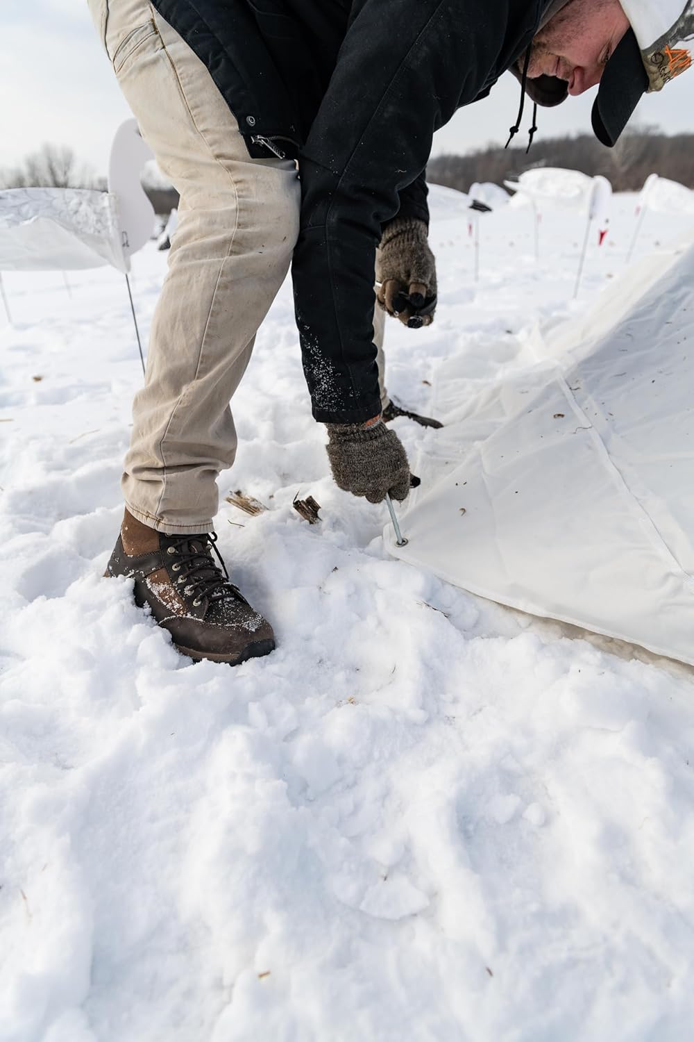 ALPS OutdoorZ Zero-Gravity Blind Snow Cover - UV-Reflective Hunting Blind Cover for Zero Gravity Layout Blind, with Stubble Straps for Concealment and Flag Door Ports