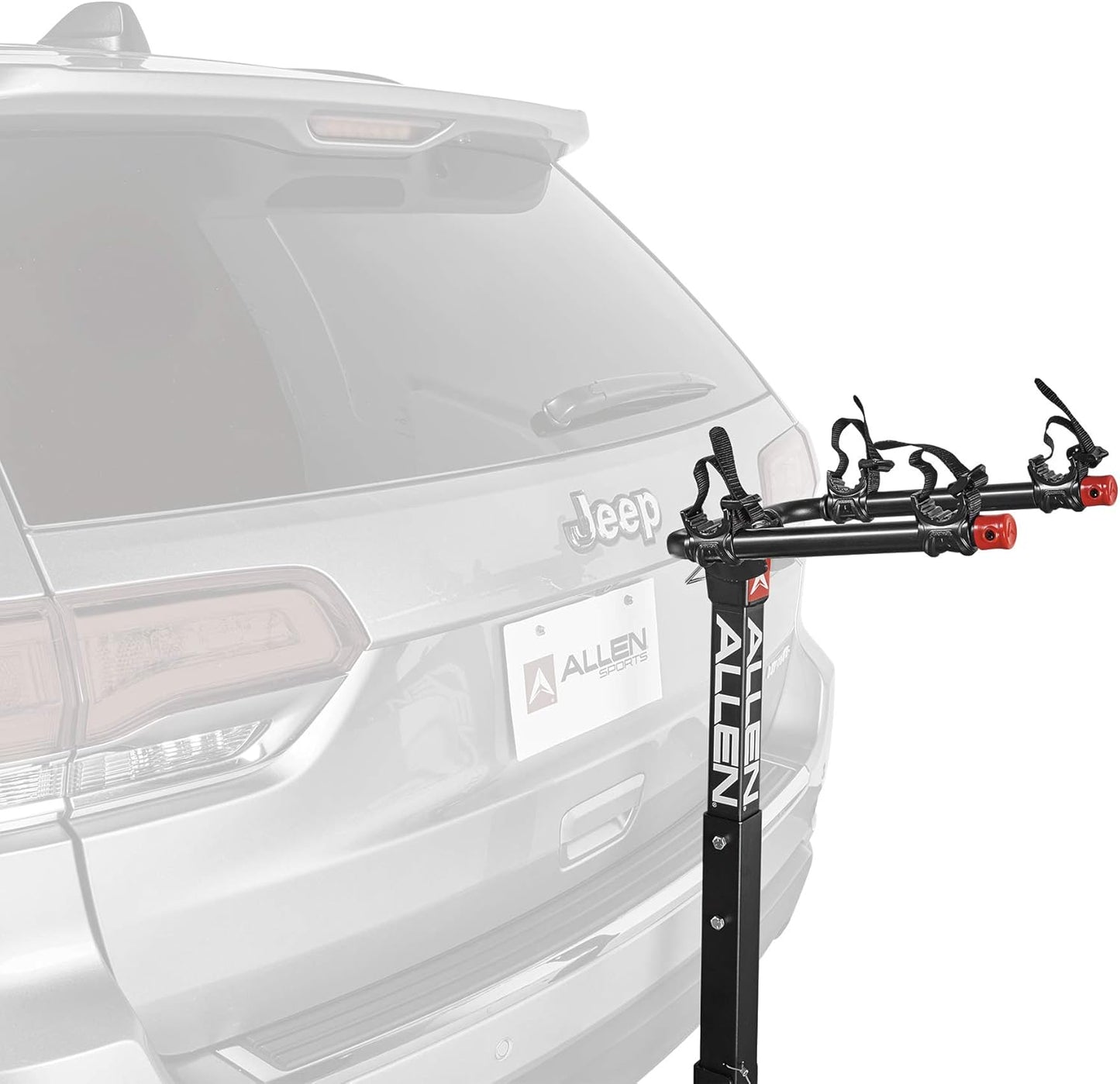 Allen Sports Deluxe 2-Bike Hitch Mount Rack - Heavy-Duty Silver/Black (Model 522RR)