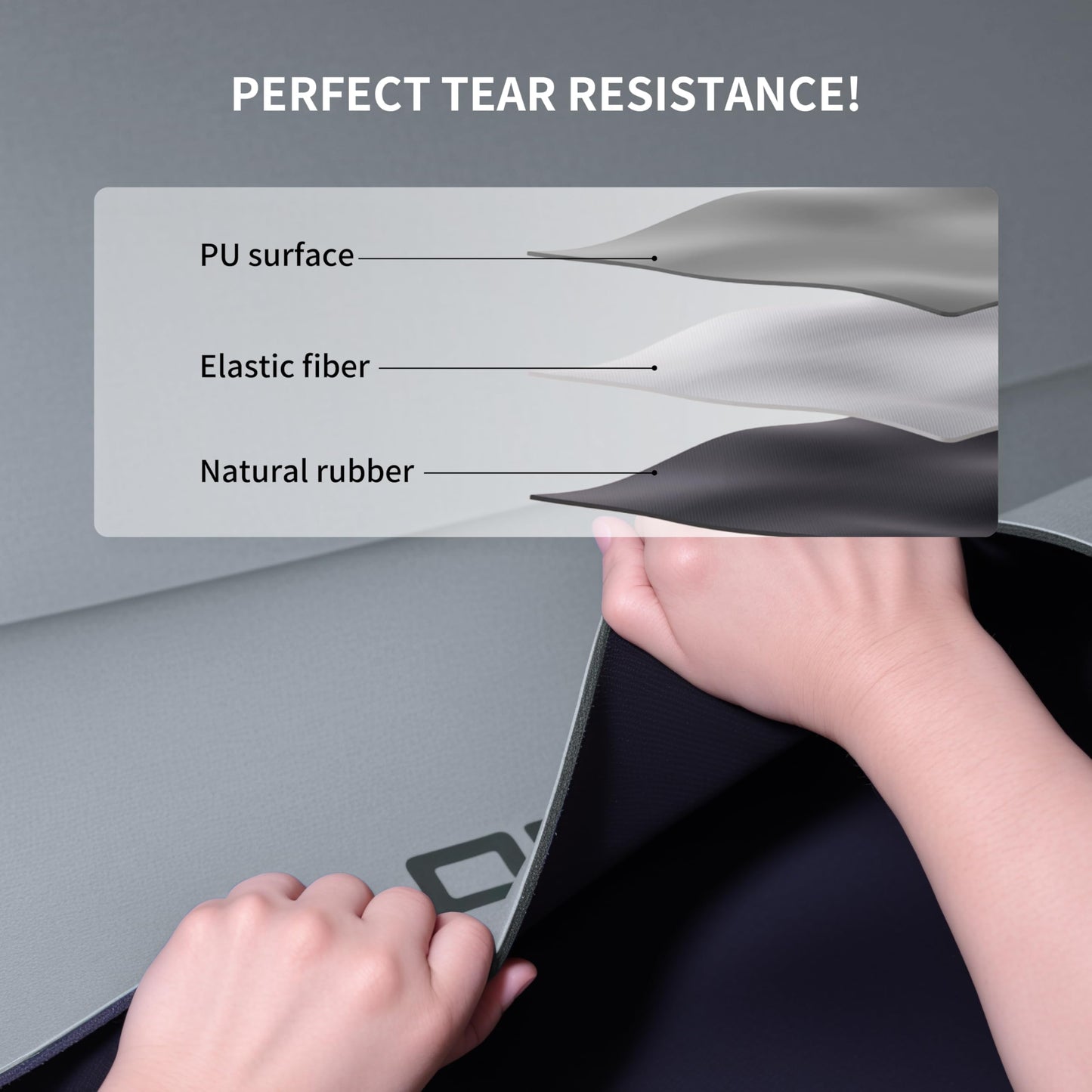 FITMIND Professional PU Rubber Yoga Mat, Double-Sided Non Slip Sweat Resistant Exercise Mat for Men Women, Comfortable Extra Long & Wide for Yoga, Pilates, Fitness, Home Gym, 72"×26.8"×0.18"(4.5mm)Thick