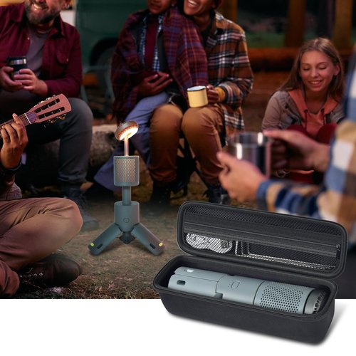 Boobowl Case Compatible with BYSOU/for AsFrost/for SupeDesk/ for Outask Camping Light Telescopic and Collapsible Night Mobile Lighting Battery, Outdoor Camping Lantern Bag (Box Only) (Black)