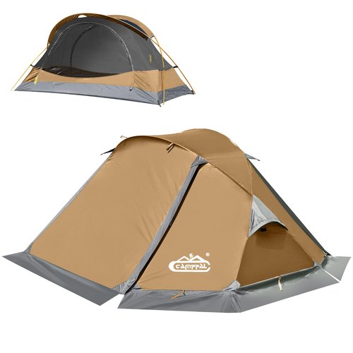 Camppal 1 Person Backpacking Tent, Waterproof 4 Seasons Tent, Lightweight Cold Weather Winter Tent Easy Setup for Hiking, Camping, Hunting