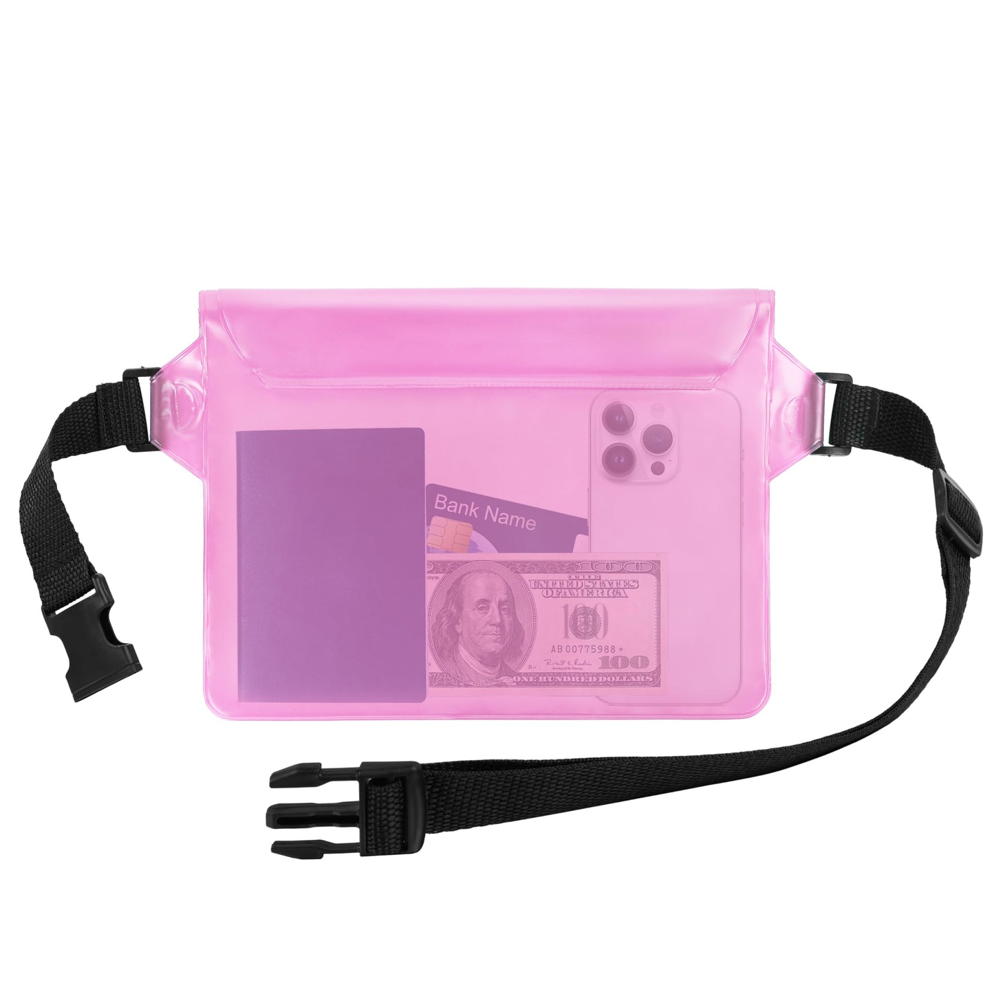 jealkip Fanny Pack Crossbody Bag for Women and Men, Belt Bag for Hiking Bum Bag with Adjustable Strap, Waist pack for Running Workout Sports Travel Dark Pink