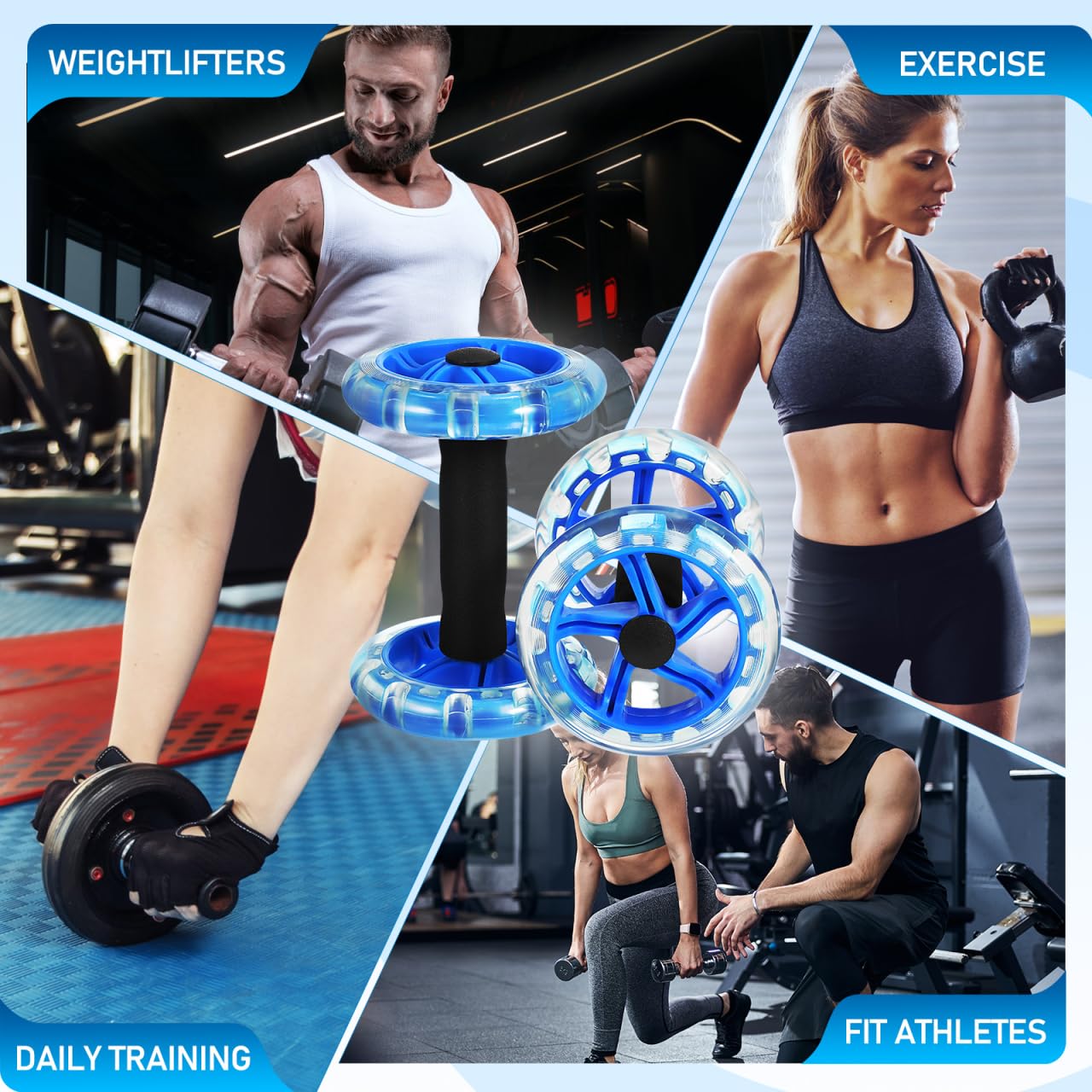 Toddmomy Exercise Roller Devices Fitness Device Fitness Roller Wheel Fitness Exercise Device Wire Wheel Fitness Wheel Abdominal Ab Wheel Dumbbel Pro