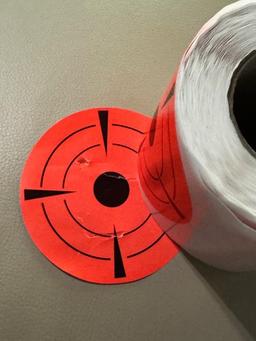 HuntEmUp 3" Round Adhesive Target Stickers - Fluorescent Shooting Dots, Orange (250 Roll) - Target Practice Shooting Range