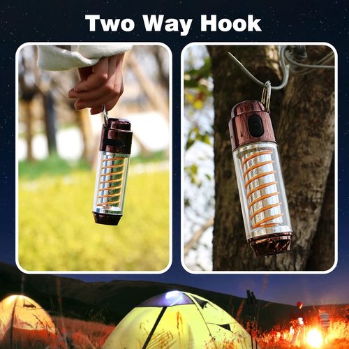 SHWKMOPPE Rechargeable Camping Lantern LED Tent Lights Bright Flashlight 3 Lights Modes IP44 Waterproof for Hurricane Emergency,Hiking,Camping,Backpacking,Fishing
