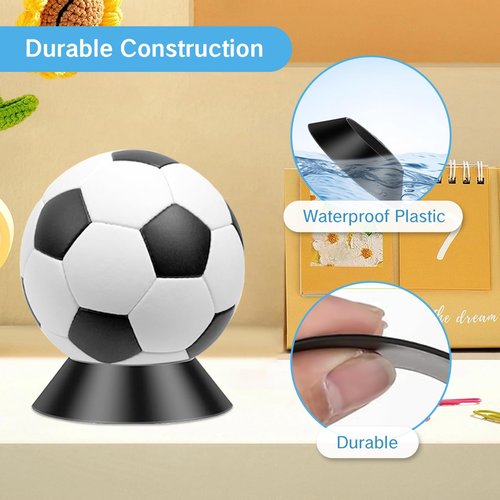 YAFIYGI 3 Pcs Ball Holder Stand for Displaying Memorabilia Basketball Football Volleyball Soccer Baseball Softball and Bowling Durable Base Stands for Exercise and Medicine Balls(4.2 Inch)