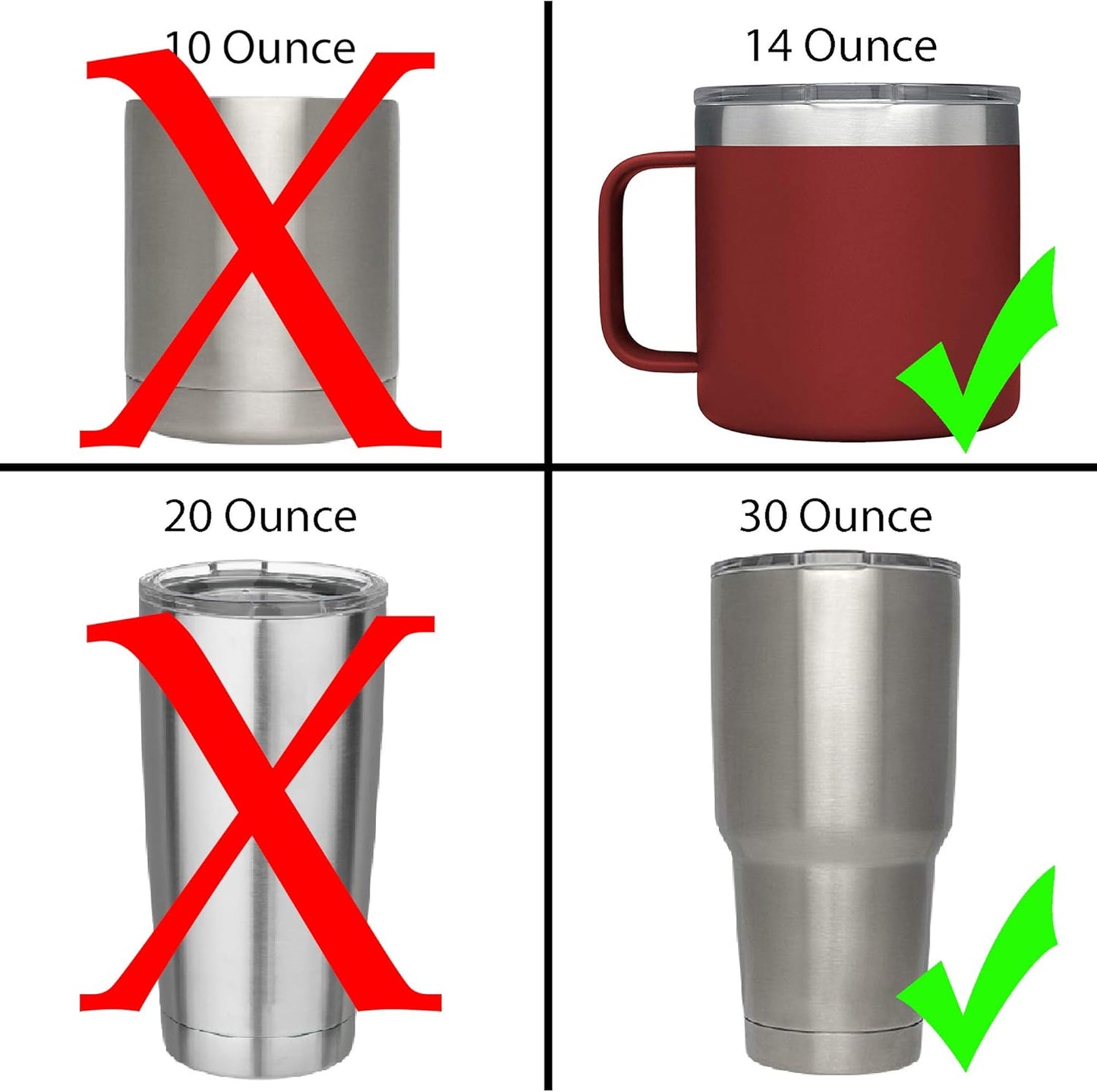 4 Pack New OEM Replacement Rubber Lid Seals for 14 or 30 Ounce Insulated Stainless Steel Tumblers Such As Yeti RTIC Ozark Trail Mossy Oak Atlin Beast