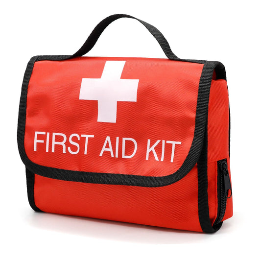 Faylapa Empty First Aid Bag Travel Essentials Medical Pouch 8.07x6.29x1.96 inch Bag Foldable for Travel, Home, Office, Vehicle, Camping, Outdoor (Bag Only)