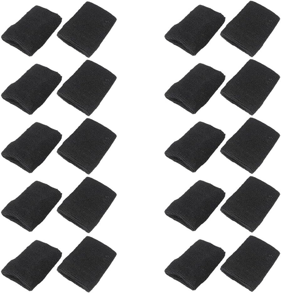 Mallofusa 10 Pack Colorful Sports Basketball Football Absorbent Wristband Party Outdoor Activity