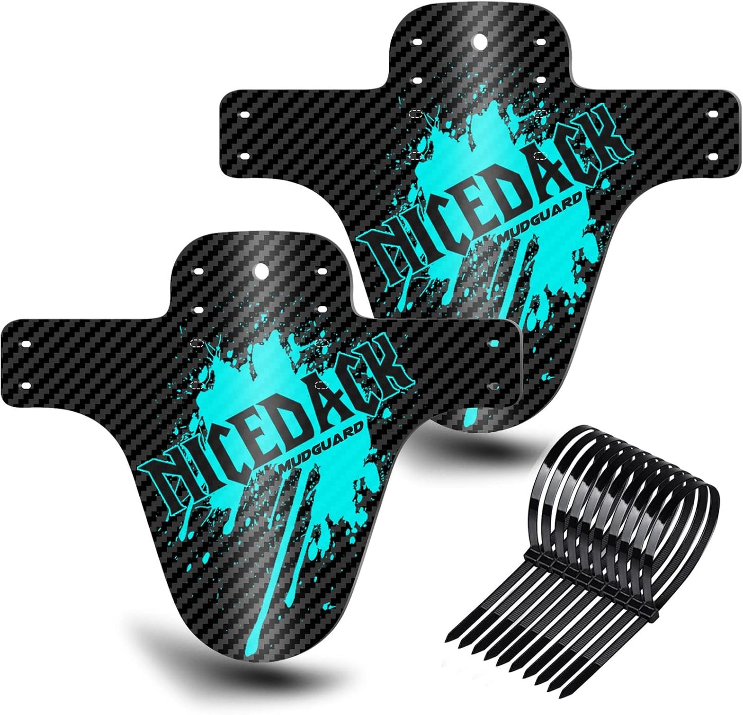 NICEDACK Bike Fender, Adjustable MTB Mud Guard, Front and Rear Compatible Mudguards, Fits 650B 20" 26" 27.5" 29 inch Fat Tire Bikes and All Disc Brake Bicycles