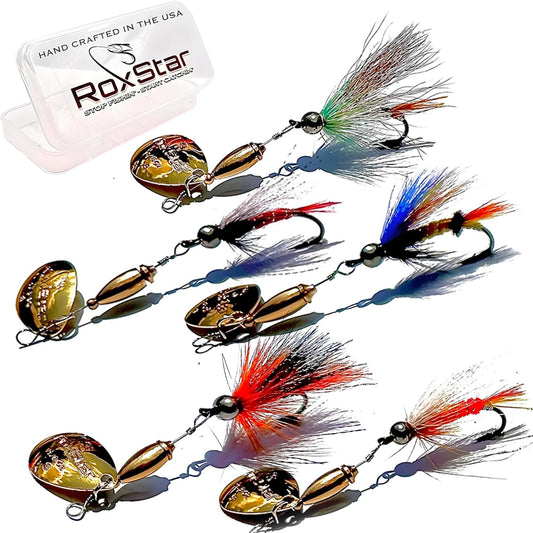 RoxStar Fly Strikers 1/3oz Steelhead and Salmon Series | Hand-Crafted in The USA | Tungsten Steelhead Flies Most Trout Spinner | Proven Nationwide to Out Fish Any Fishing Spinner.