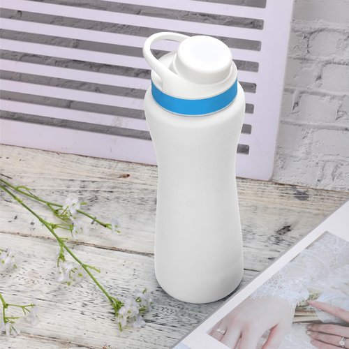 PEUTIER Silicone Sleeve for Cirkul 22oz Water Bottle, Bottle Protector, Noise Reducer, Slip Resistant, Dishwasher Safe, White